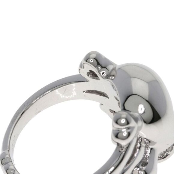 DIOR Tete De Mall Skull Diamond #55 Ring 18K White Gold Women's - Picture 9 of 13